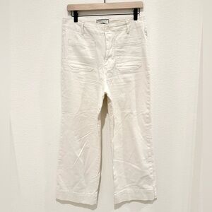 Bagatelle Collection White Cropped Wide Leg Pants Women's Size 10